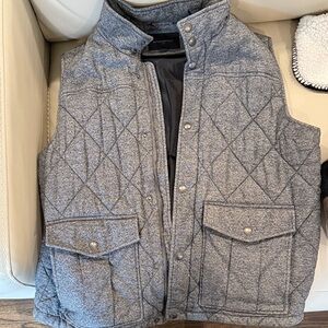 Banana Republic Men Gray Quilted Vest